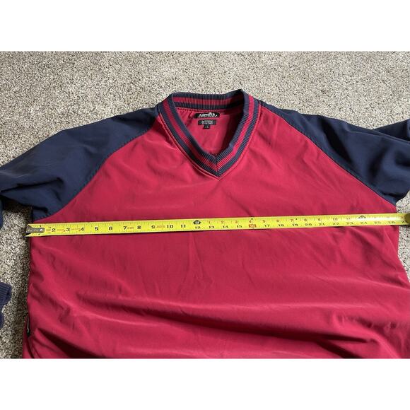 Ashworth Vintage Golf Pullover Mens Large Red Blue Windbreaker Preppy - Picture 6 of 6
